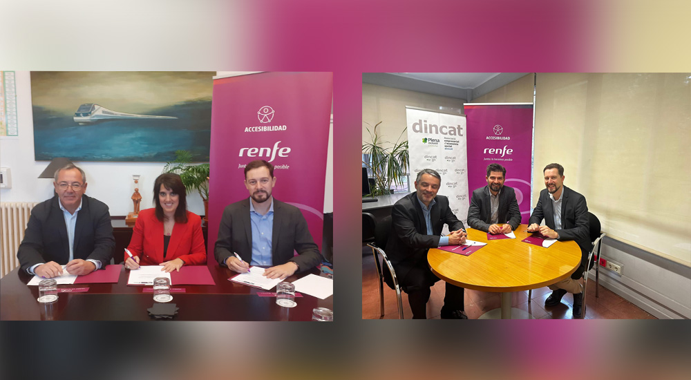 La Fundación renueva su colaboración en materia de accesibilidad con Renfe, Plena Inclusión y Dincat La Fundación renueva su colaboración en materia de accesibilidad con Renfe, Plena Inclusión y Dincat